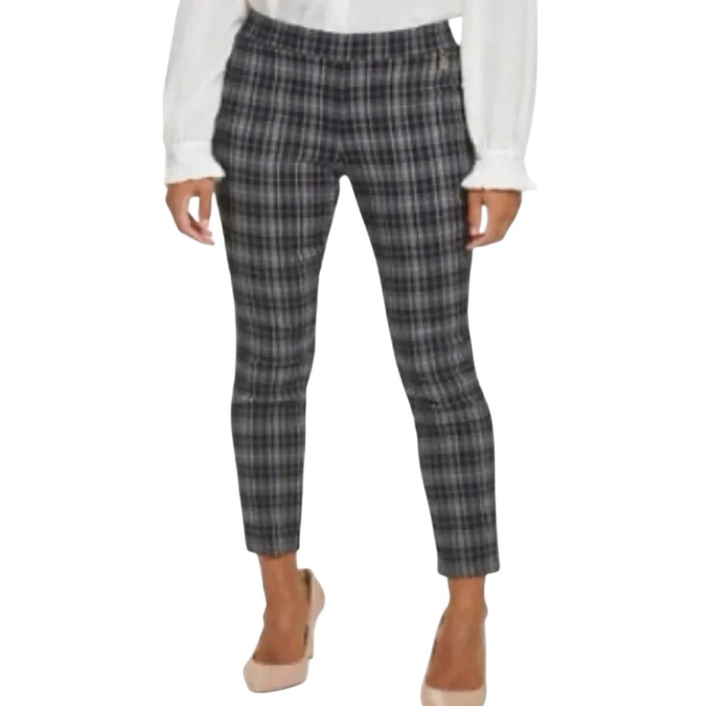 TOMMY HILFIGER Stretch Plaid Cropped Trouser Pants, Size 10, New with Tag